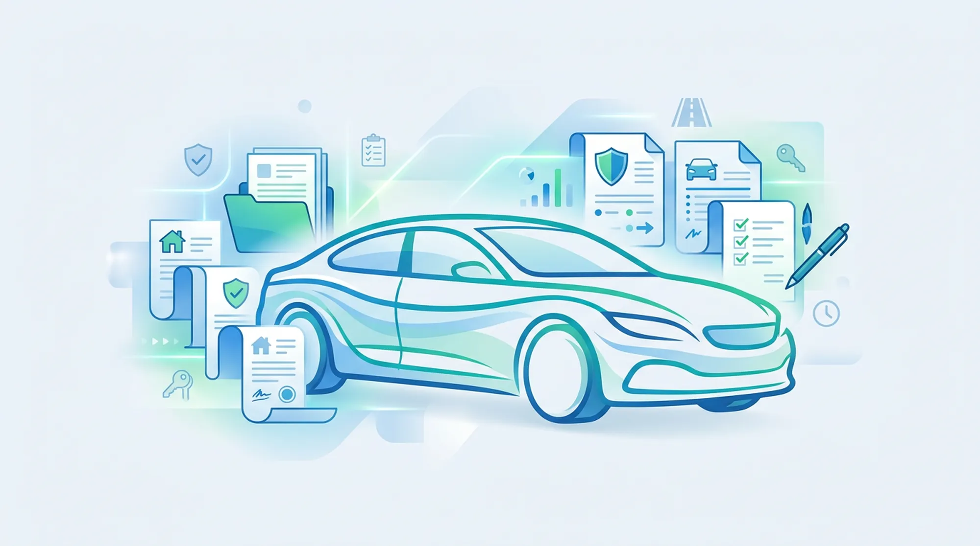 Фон главной секции — страхование автомобилей